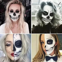 Thumbnail for Go Ho 3 PCS Makeup Clown White Cream-Blendable Stick-Eye Black Sticks Face Body Paint Professional Halloween SFX Makeup,Safe Facepaint Nose&Lip Smacking for Sports Festival Make up(White+Black+Red)