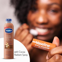Thumbnail for Vaseline Cocoa Radiant Spray 2-Pack for Dry Skin + Vaseline Lip Therapy Cocoa Butter Lip Balm (3 Piece Set)