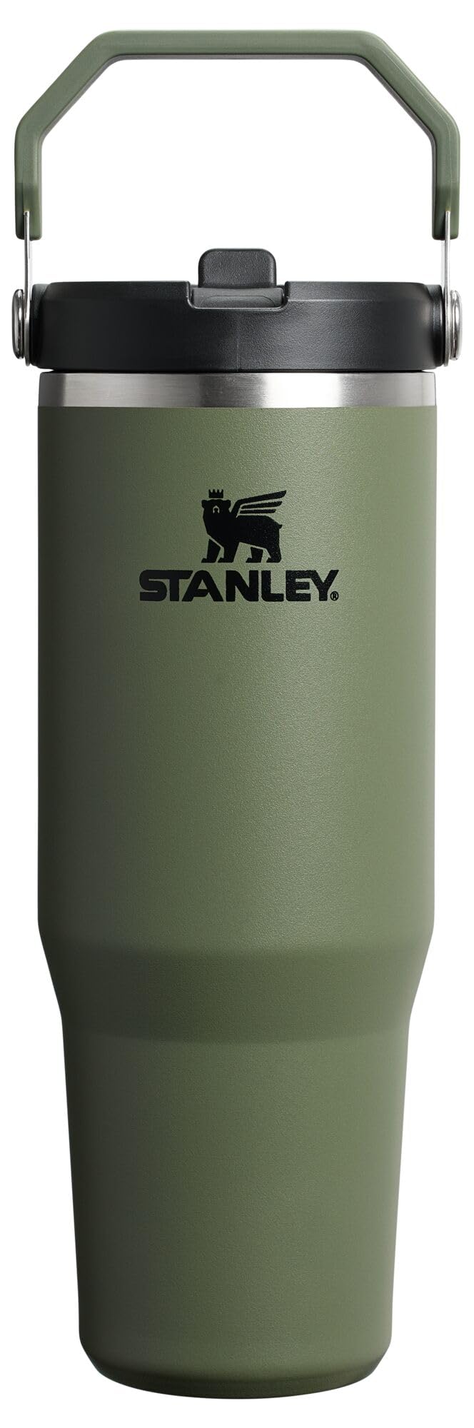 Stanley IceFlow 2.0 Flip Straw Tumbler with Handle 30 oz | Twist On Lid and Flip Up Straw | Leak Resistant Water Bottle | Insulated Stainless Steel | BPA-Free | Dried Pine
