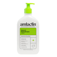 Thumbnail for AmLactin Daily Nourish Therapeutic Body Lotion for Dry Skin - No-Scrub Exfoliator and Moisturizer 12% Lactic Acid Lotion, 14.1 oz (Packaging May Vary)