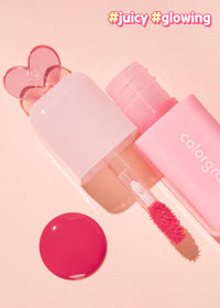 Thumbnail for COLORGRAM Juicy Drop Tint 02 Peach Dew | Juicy Lip Gloss, Glowing Lip Stain with Fruity Colors, Buildable & Blendable, Highly Pigmented