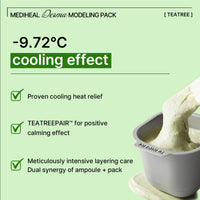 Thumbnail for Mediheal Derma Modeling Pack (Teatree) - Rapid Cooling For Soothing Skin - Easy DIY Home Spa Kits, Hydrating Icy Jelly Mask For Skin Refreshment
