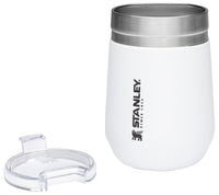Thumbnail for STANLEY GO Everyday Wine Tumbler 10 oz | Press Fit Drink Through Lid | Beverage, Coffee, and Cocktail Cup | Insulated Stainless Steel Wine Glass | BPA-Free | Polar