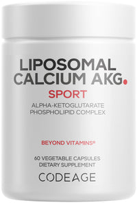 Thumbnail for Codeage Liposomal Calcium AKG Supplement - Calcium Alpha-Ketoglutarate - 2-Month Supply - Liposomal Delivery - 1 Capsule Per Serving - Non-GMO, Gluten-Free - 60 Capsules
