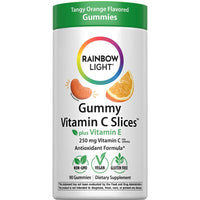 Thumbnail for Rainbow Light Vitamin C Gummies with Vitamin E | 90 Count | Supports Immune & Antioxidant Health for Adults & Kids | Tangy Orange Flavor