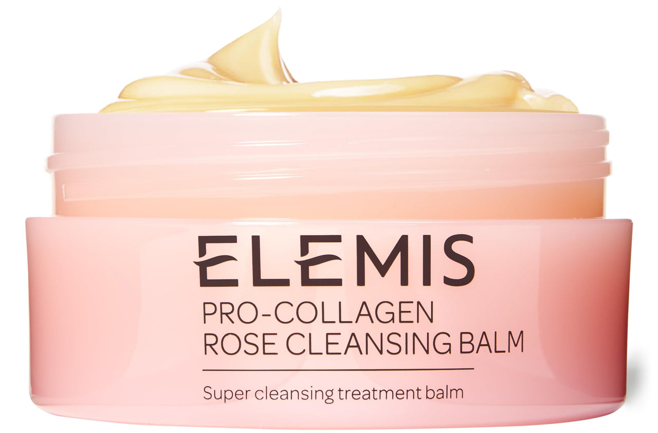ELEMIS Pro-Collagen Rose Cleansing Balm - 3-in-1 Daily Face Cleanser - Melts Away Waterproof Makeup and Sunscreen - Rose and Elderberry Oil - 100