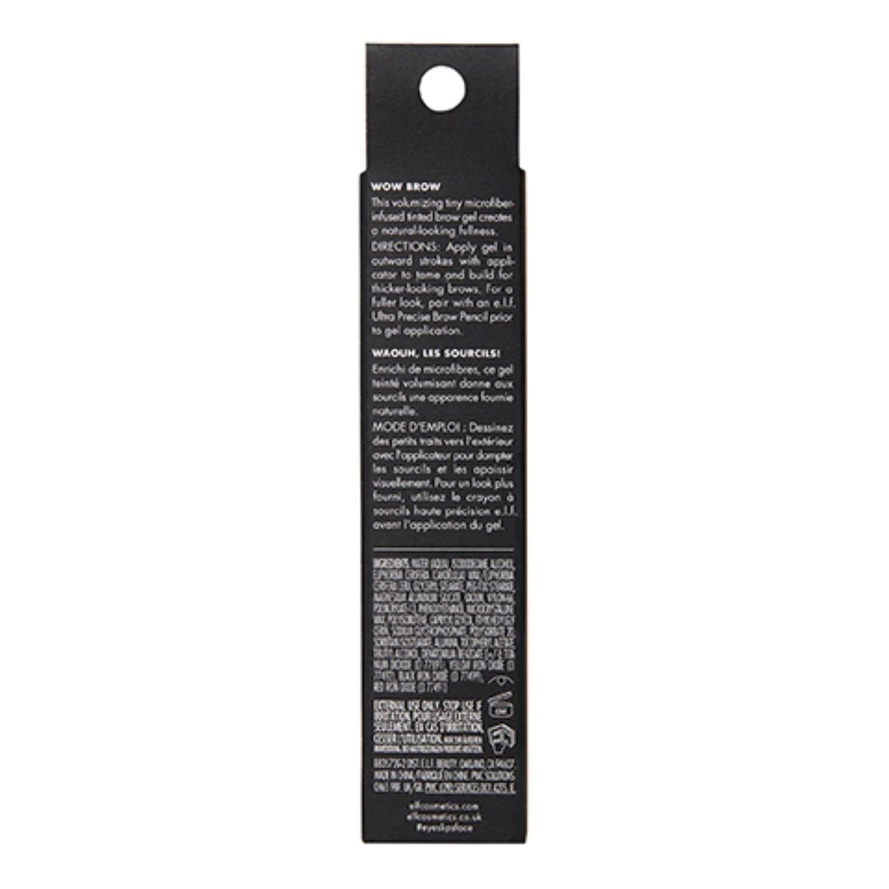 e.l.f. Wow Brow Gel, Volumizing, Buildable, Wax-Gel Hybrid, Creates Full, Voluminous-Looking Brows, Locks Brow Hairs In Place, Brunette