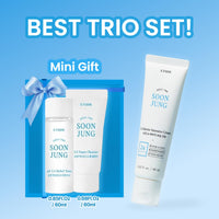 Thumbnail for ETUDE SoonJung 2x Intensive Cream Best Trio Set for Barrier Repair | 2x Barrier Cream 2.02 Fl Oz + pH 5.5 Relief Toner 0.85 Fl Oz + Foam Cleanser 0.68 Fl Oz, Korean Skin Care