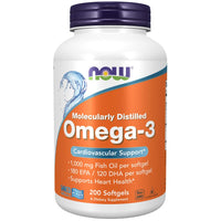 Thumbnail for Now Foods OMEGA-3 FISH OIL 200 Softgels