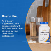Thumbnail for Nutricost D-Mannose 1000mg Per Serving, 120 Capsules - 500mg Per Capsule, Urinary Tract Health, Non-GMO and Gluten Free