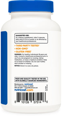 Thumbnail for Nutricost Turmeric + Ginger Capsules with Bioperine, 2400mg Per Serving, 120 Capsules - GMO-Free, Gluten-Free, 40 Servings
