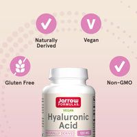 Thumbnail for Jarrow Formulas Hyaluronic Acid 120 mg, Dietary Supplement, Skin Health Support, 60 Veggie Capsules, Up to 30 Day Supply