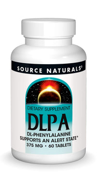 Thumbnail for Source Naturals DLPA DL-Phenylalanine 375 mg Supplement That Supports an Alert State - 60 Tablets