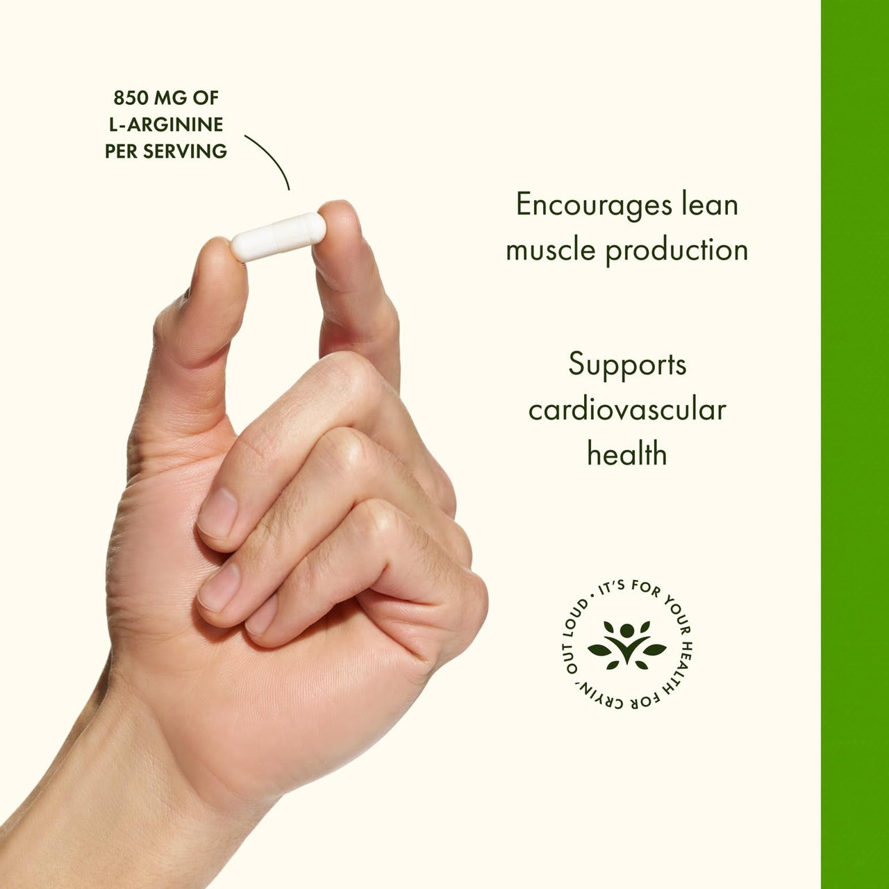 Swanson Amino Acid Super-Strength L-Arginine 850 Milligrams 90 Capsules