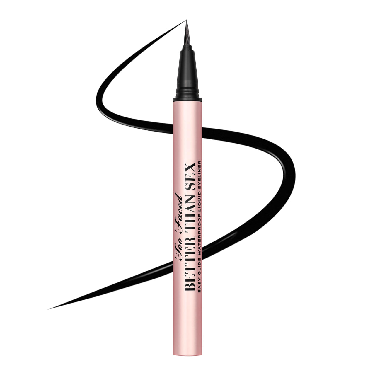 Too Faced Better Than Sex Easy Glide Liquid Eyeliner | Flake & Waterproof Liquid Eyeliner For Intense Pigment, 0.02 Fl Oz, Black