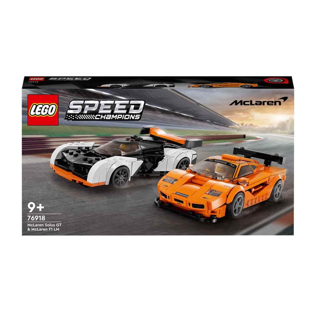 LEGO Speed Champion McLaren Solus GT & McLaren F1 LM 76918 Toy Blocks, Present, Vehicle, Glue, Boys, Ages 9 and Up