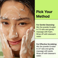 Thumbnail for BY WISHTREND Green Tea & Enzyme Powder Wash, Gentle Face Wash for Sensitive Skin, Removes Impurities, Facial Cleanser for Dry Skin, Korean Skincare, Fragrance Free, 110g / 3.88 Oz