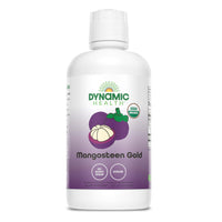 Thumbnail for Dynamic Health Mangosteen Gold, Organic Mangosteen 100% Juice, No Additives, Antioxidant, Vegan, Gluten Free, Non-GMO, 32 Fl oz