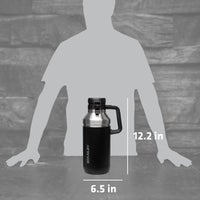 Thumbnail for Stanley GO Growler 64 oz | Keeps Beer Cold or Coffee Hot | Leakproof Steel Lined Lid and Easy to Carry Handle | Insulated Stainless Steel Beverage Container | BPA-Free | Matte Black