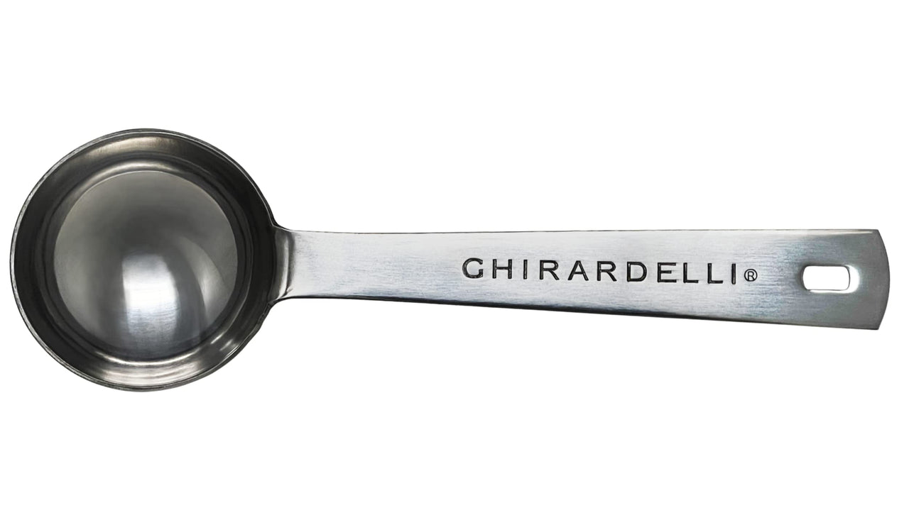 Ghirardelli Chocolate, Caramel, White Chocolate and Sea Salt Caramel Flavored Sauce 16 oz Bottles (Pack of 4) with Ghirardelli Stamped Barista Spoon