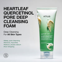 Thumbnail for Anua Mild Double Cleanser Duo for Facial Cleansing : Heartleaf Pore Control Cleansing Oil Mild & Heartleaf Quercetinol Pore Deep Cleansing Foam for Double Cleansing, Blackhead Remover, Korean Skincare