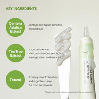 Thumbnail for IUNIK 81% Concentrated Centella Calming Gel Acne Spot Cream w/AHA BHA PHA Salicylic Acid Niacinamide Tea Tree Oil-Free Blemish Pimple Lightweight for Adults & Teens .67 Oz Sensitive Acne-prone skin