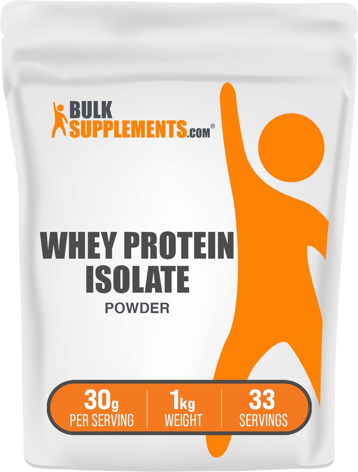 BulkSupplements.com Whey Protein Isolate Powder - Unflavored Protein Powder, Whey Isolate Protein Powder - Whey Protein Powder, Gluten Free, 30g per Serving, 5kg (11 lbs) (Pack of 5)