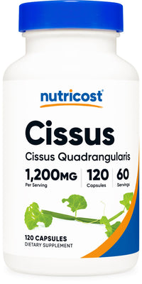 Thumbnail for Nutricost Cissus Quadrangularis (1200mg) 120 Capsules - 60 Servings, Gluten Free, Non-GMO, and Vegetarian Friendly