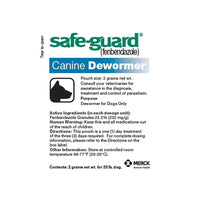 Thumbnail for SAFE-GUARD (fenbendazole) Canine Dewormer for Dogs, 2gm pouch (ea. pouch treats 20lbs.), Blue, 0.07 Ounce (Pack of 3) (033576/001-033576)
