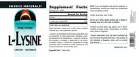 Thumbnail for Source Naturals L-Lysine Free Form, 1000 mg* - 200 Tablets