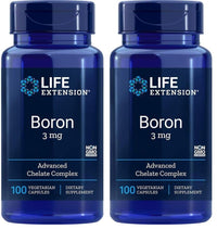 Thumbnail for Life Extension Boron 3 Mg 100 Vegetarian Capsules (Pack of 2)