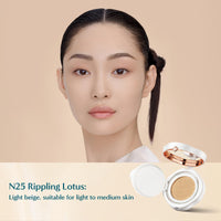 Thumbnail for FLORASIS Flawless Jade Breathable Longwear Cushion Foundation (Ode to Embroidery) (N25 Rippling Lotus, 1 Count)