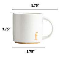 Thumbnail for COLLECTIVE HOME - Monogram Ceramic Mugs, 15 oz Golden Initial Coffee Cups, Elegant Alphabet Tea Mugs, Elegant Personalized Mug with Gift Box, Luxurious Cups for Office and Home (f)