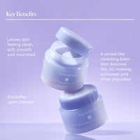 Thumbnail for Naturium Purple Ginseng Cleansing Balm Plus Plant-Based Esters & Linoleic-Rich Oils, Smoothing Face Wash, 3.0 oz