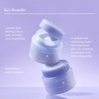 Thumbnail for Naturium Purple Ginseng Cleansing Balm Plus Plant-Based Esters & Linoleic-Rich Oils, Smoothing Face Wash, 3.0 oz