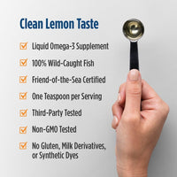 Thumbnail for Nordic Naturals Omega-3D, Lemon Flavor - 8 oz - 1560 mg Omega-3 + 1000 IU Vitamin D3 - Fish Oil - EPA & DHA - Immune Support, Brain & Heart Health, Healthy Bones - Non-GMO - 48 Servings