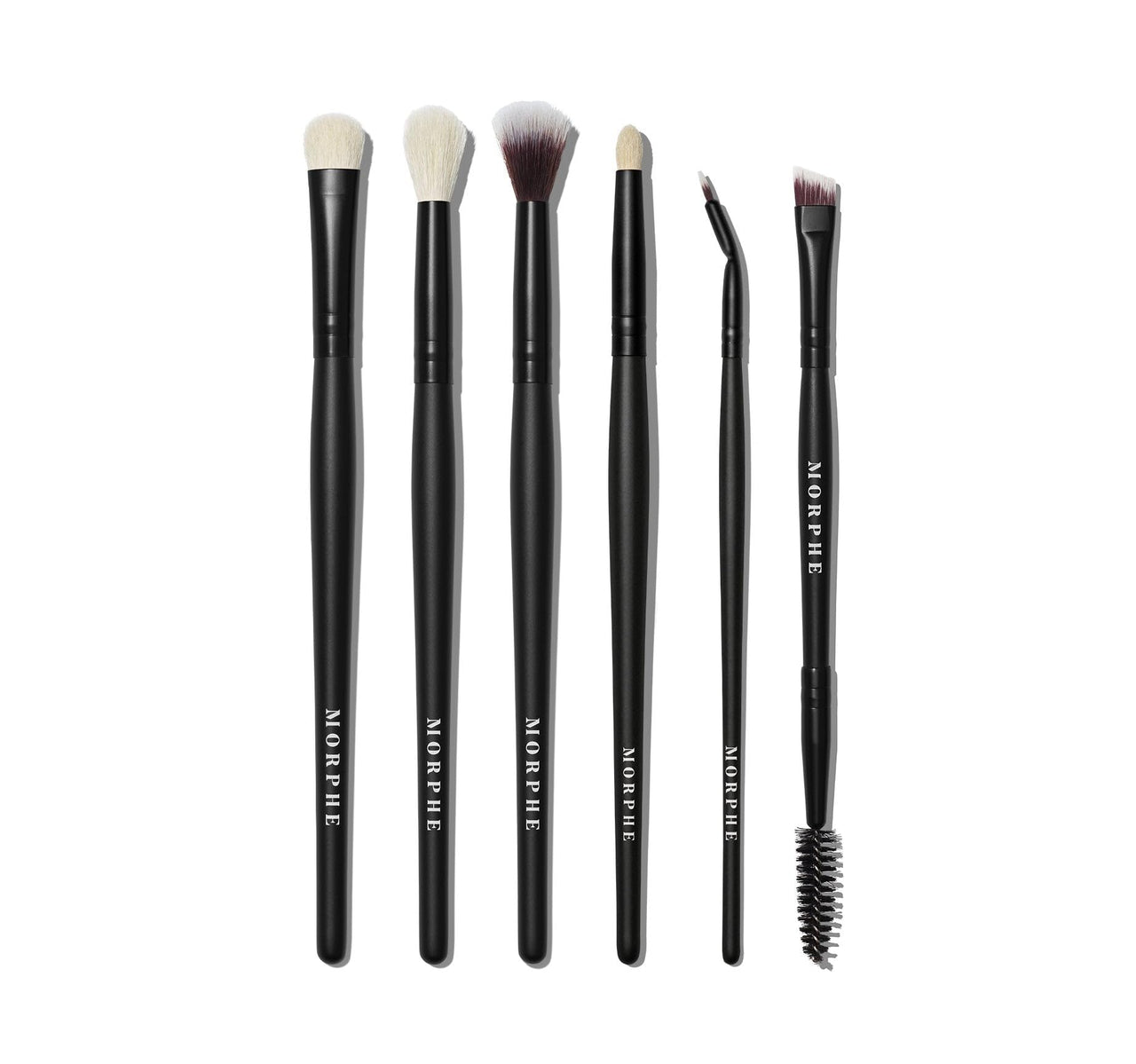 Morphe Rose Away Makeup Brushes - 6 Piece Make Up Brush Set of Eye and Face Brushes - Made with Synthetic Bristles and Includes Makeup Brush Case (6 Count)