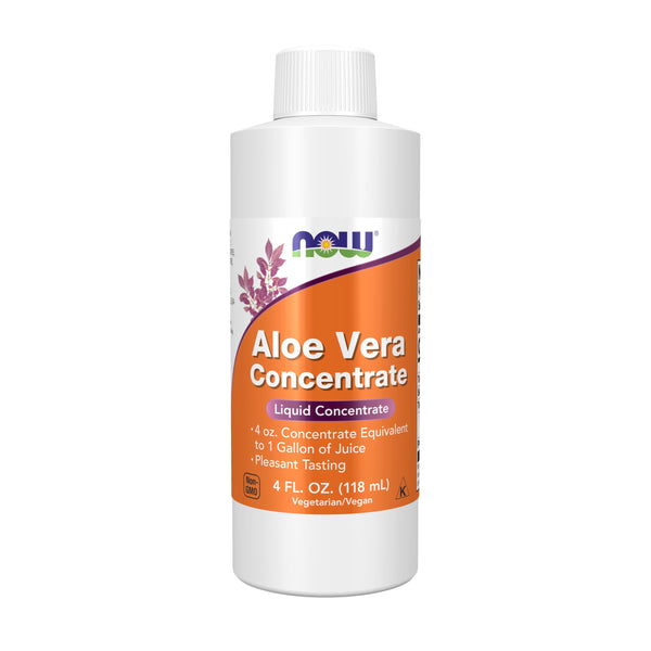 NOW Foods Supplements, Aloe Vera Concentrate (40:1 Concentrate Contains Active Polysaccharides), 4-Ounce