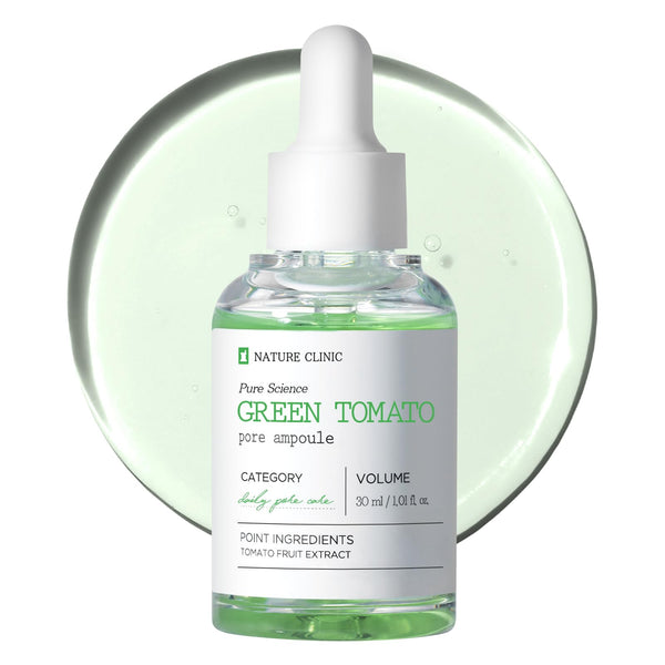 TOSOWOONG Green Tomato Pore Ampoule with Green Tomato, Witch Hazel and Hyaluronic Acid for Face Moisturizer and Pore Minimizing Treatment, Korean Skincare, 30ml, 1.01 fl. oz.