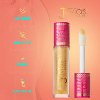 Thumbnail for Juvia's Place Lip Gloss Glass It's Electric - Gold Shimmer,16 oz, Clear, Plump, Long Lasting Non-Sticky Luscious High Shine,Glides on Richly Glossy and Smooth