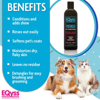 Thumbnail for EQyss Premier Pet Conditioner - Moisturizes, Softens, & Conditions Dry Coat & Hair, Detangles & Adds Shine - for all Dogs, Cats, Puppies (16 oz)