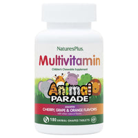 Thumbnail for NaturesPlus Animal Parade Children's Chewable Multivitamin - 180 Animal-Shaped Tablets - Natural Assorted Flavors - Vegetarian, Gluten Free - 90 Servings