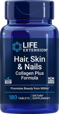 Thumbnail for Life Extension Hair, Skin & Nails Collagen Plus Formula, 180 Tablets