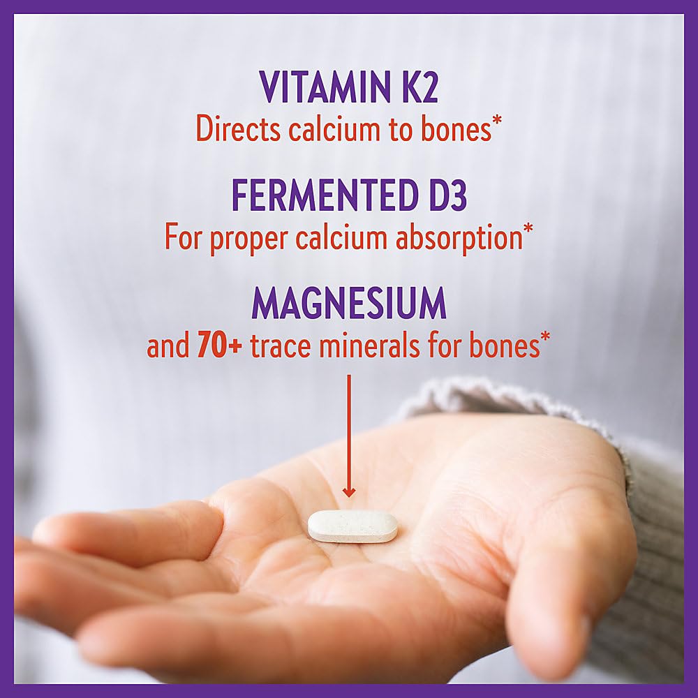 New Chapter Calcium Supplement – Bone Strength Organic Plant Calcium with Vitamin K2 + D3 + Magnesium, Vegetarian, Gluten Free - 120 count (40 day supply)