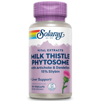 Thumbnail for SOLARAY Milk Thistle Phytosome with Artichoke, Dandelion, and Ginger - Milk Thistle Extract Supplying 15% Silybin - Liver Supplement - 60-Day Guarantee, Lab Verified - 30 Servings, 30 VegCaps