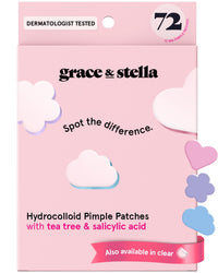 Thumbnail for grace & stella Award Winning Pore Strip - Pimple Patches for Face - Hydrocolloid Acne Patches - Absorbs Zits, Reduces Redness - Cute Patches Dermatologist-Tested, Vegan (Multishape, 72 Count)