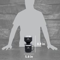 Thumbnail for STANLEY Perfect Brew Pour Over Set | 12 oz Camp Mug with Lid Included | Drip Coffee Maker with Reusable Filter | Insulated Stainless Steel | BPA-Free | Matte Black
