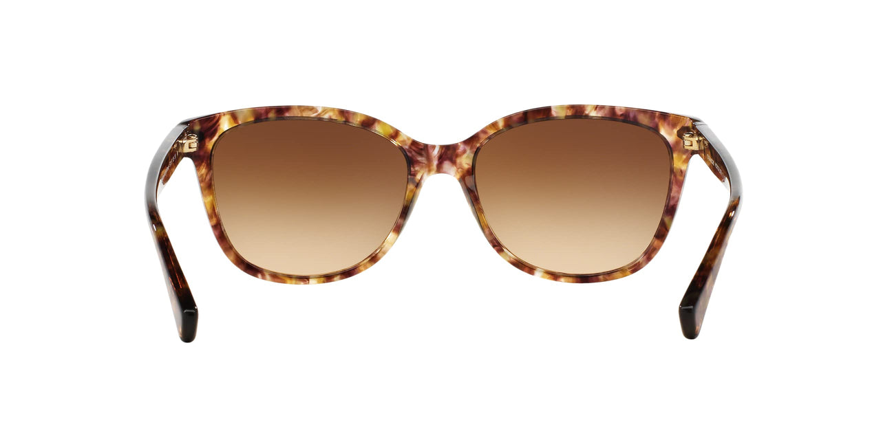COACH HC8132 Sunglasses, Light Brown Confetti Tortoise/Brown Gradient, 57 mm