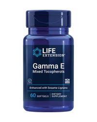 Thumbnail for Life Extension Gamma E Mixed Tocopherols, Healthy Aging, Vitamin E Supplement, Enhanced with Sesame lignans, Gluten-Free, Non-GMO, 60 softgels