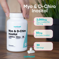 Thumbnail for Nutricost Myo Inositol & D-Chiro Inositol for Women 2000mg, 120 Capsules, 2000mg Myo & 50mg D-Chiro Per Serving, 30 Servings, Vegetarian Friendly, Non-GMO & Gluten Free